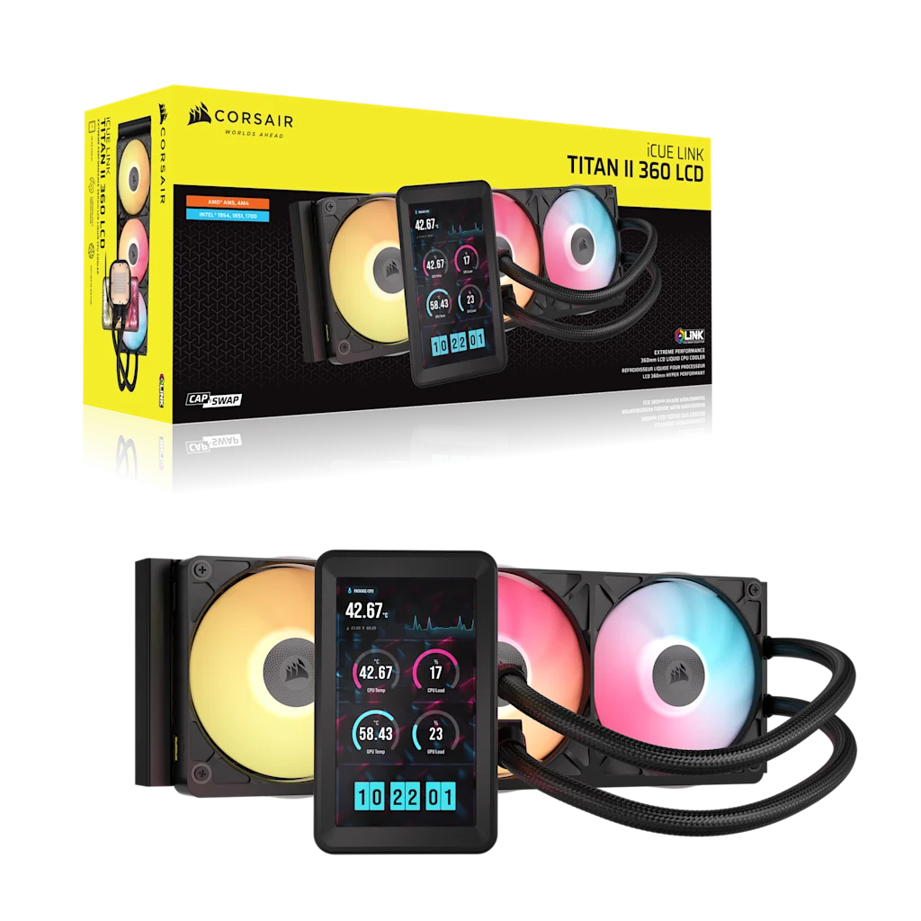 iCUE LINK TITAN II 360 RX LCD AIO Liquid CPU Cooler | CORSAIR
